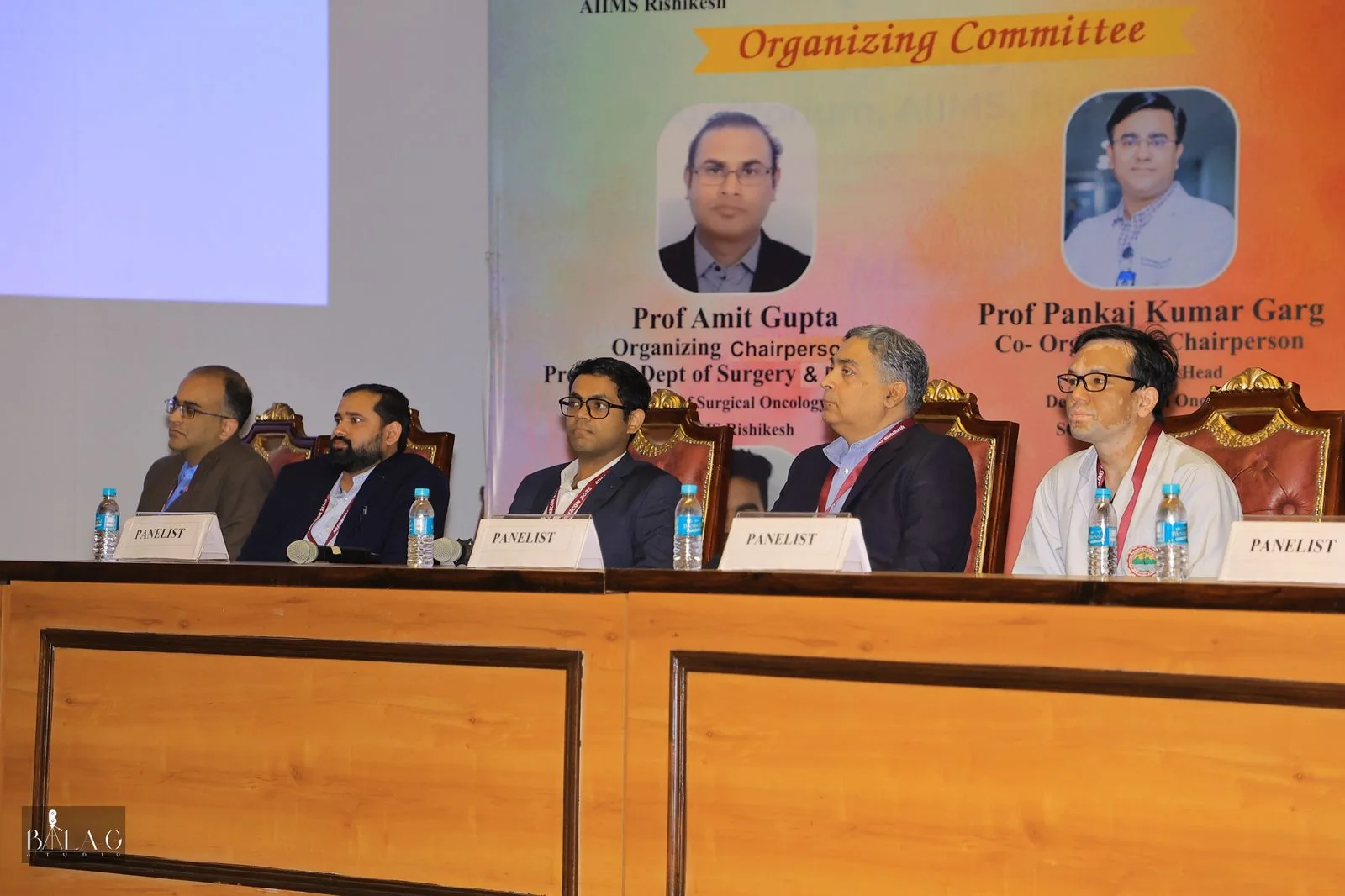 Conference stage academic oncology event